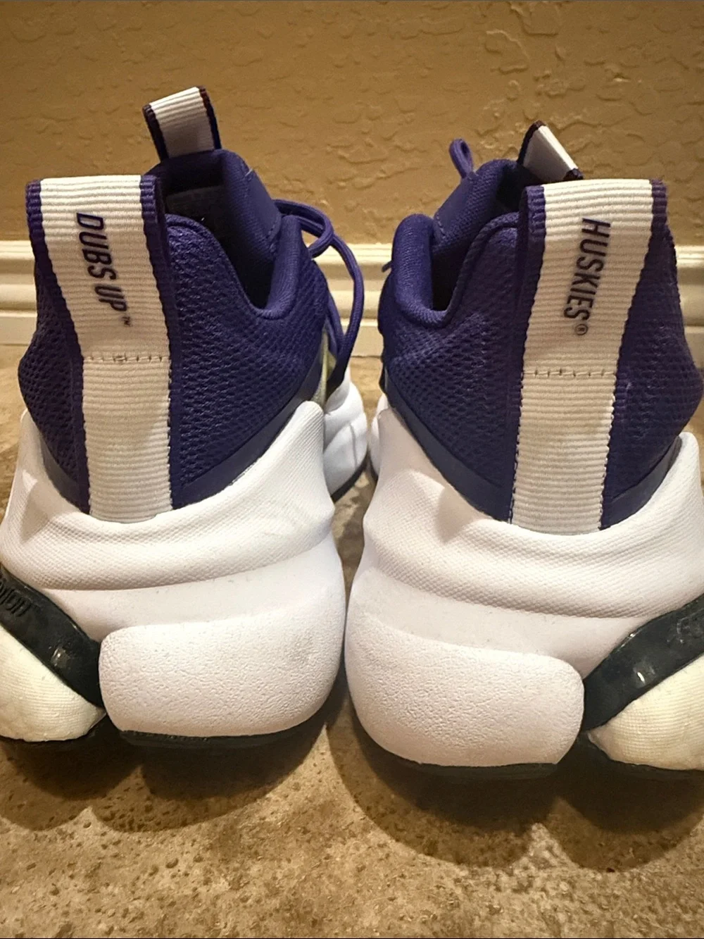 Adidas Response White and Purple Athletic Shoes Washington Huskies